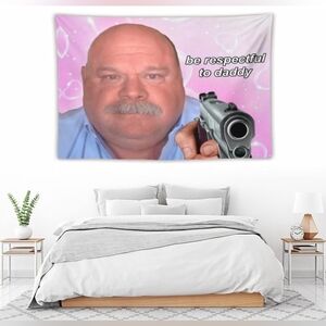 Kiaonda Bertram Be Respectful To Daddy Funny, 40"x60" Meme Tapestry Flag Banner.